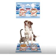Vagonik Water Food Maneki Neko Desenli Dijital Baskılı 35x50 cm Kedi Köpek İç ve Dış Kapı Mama Paspası