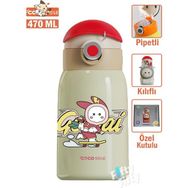Vagonlife Cocosmile 470 ml Beyaz Çelik Termos