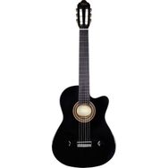 Valencia VC104THNCBK 4/4 Sıyah Sap Çelikli İnce Kasa Klasık Gitar