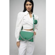 Valentino Orlandi VLT039 Monogram Yeşil Kadın Çapraz Askılı Çanta