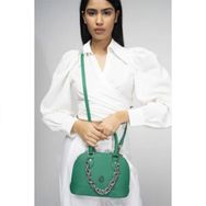 Valentino Orlandi VLT048 Monogram Yeşil Kadın El Çantası