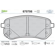 Valeo 670706 Arka Fren Balatası
