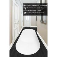 Valery Home Oval Comfort Puffy Overloklu Peluş Yolluk Beyaz 100x450 cm Yolluk