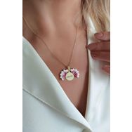 VAOOV 925 Ayar Gümüş Isimli Acilan Gold Menekse Kolye
