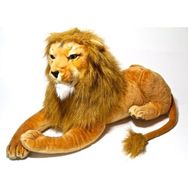 Vardem Oyuncak LN88L-PW Yatan Aslan 88 cm Peluş Oyuncak