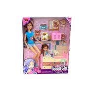 Vardem Oyuncak WG-C115112 Kutulu 29 cm Aksesuarlı Ranzalı Bebek