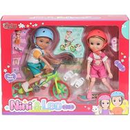 Vardem Oyuncak WL-55856 Kaykaylı ve Bisikletli Nini Love Bebek