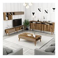 Variant Milan Ceviz - Ceviz 3'lü Salon Takımı