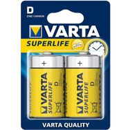 Varta 2020101412 Superlife D X 2 Sarı-Gri Çinko Karbon Pil