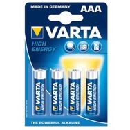 Varta High Energy Güçlü Alkalin Seri 4'lü AAA İnce Pil