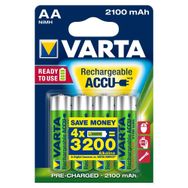 Varta Rechargeable Accu Aa HR6 Ready to Use 2100Mah BLS 4 Pil