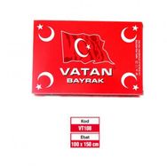 Vatan 100x150 cm Atatürk'lü Bez Bayrak