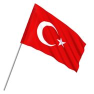 Vatan 30x45 Sopalı Bez Bayrak