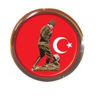 Vatan VT617 Atalı Kocatepe Bayrak Yuvarlak Rozet
