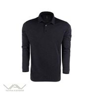 VAV Siyah M Tlac-04 Polo Yaka Uzun Kol Tişört