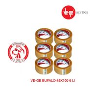 Vege Aslan 45x100 mm 6 Adet Şeffaf Koli Bandı