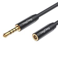 Veggieg 1 mt 3.5 mm TRSS AUX Kulaklık Mikrofon Ses Uzatma Kablosu