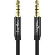 Veggieg 2 mt 3.5 mm Jack TRRS Hi-Fi Örgülü AUX Mikrofon ve Ses Kablosu