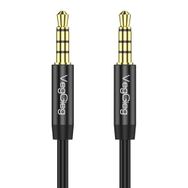 Veggieg 3 mt 3.5 mm Jack TRRS Hi-Fi Örgülü AUX Mikrofon ve Ses Kablosu