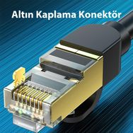 Veggieg 5 mt Cat8 40 GBPS 2000 MHZ STP RJ45 Ethernet Kablosu