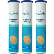 Velavit V-Effer C 1000 mg Portakal Aromalı 3x20 Efervesan Tablet