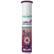 Velavit V-Effer D3 with L-Cysteine Kara Mürver Aromalı 20 Efervesan Tablet
