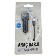 Veltex Vtx-032 3.4a Çift Girişli (micro) Kablolu Araç Şarj Aleti