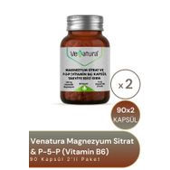 Venatura Magnezyum Sitrat P-5-P Vitamin B6 2x90 Kapsül