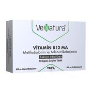 Venatura Vitamin B12 MA Metilkobalamin Adenozilkobalamin 2x30 Ağızda Dağılan Tablet