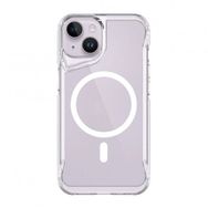 Vendas iPhone 14 Plus Door Serisi Magsafe Destekli Darbe Direçli Elektroplated Şeffaf T-Max Cep Telefonu Kılıfı