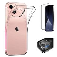 Vendas iPhone 14 Plus Kamera Çıkıntılı Soft Silikon Cam Kamera Lens Koruyucu Cep Telefonu Kılıfı