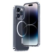 Vendas İphone 14 Pro Uyumlu Magnetik Crystal Wireless Şarj Destekli Magic Fit Silikon Kılıf