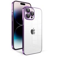 Vendas iPhone 14 Pro Uyumlu Veve Serisi Parlak Renkli Kenarlı Elektroplated Magic Silikon Kılıf