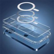 Vendas iPhone 14 Uyumlu Embos Serisi Magsafe Şarj Özellikli Şeffaf Sert PC Kılıf