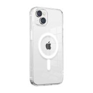 Vendas iPhone 15 Plus Uyumlu Embos Serisi Magsafe Şarj Özellikli Şeffaf Sert PC Kılıf