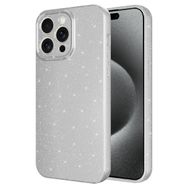 Vendas iPhone 15 Pro Max Koton Serisi Kamera Korumalı Simli Lüks Silikon Cep Telefonu Kılıfı