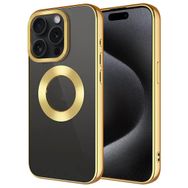 Vendas iPhone 15 Pro Max Tek Kamera Çerçeveli Logo Gösteren Zore Omega Kapak Cep Telefonu Kılıfı