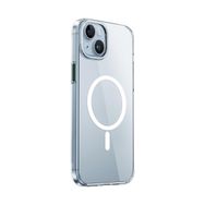Vendas İphone 15 Uyumlu Victor Serisi Magsafe Şarj Özellikli Renkli Kamera Çerçeveli Şeffaf Silikon Kılıf
