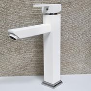 Venita Kare Aç Kapa Çanak Tipi Uzun Beyaz Lavabo Bataryası