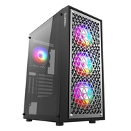 Vento VG18A FSP 650W 80+ 4x120 mm RGB Fan Temperli Cam USB 3.0 Mesh ATX Mid-Tower Gaming Kasa