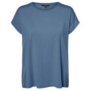 Vero Moda Vmava Plain Ss Top Gajrs Noos Coronet Blue Kadın T-Shirt
