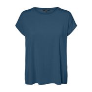 Vero Moda Vmava Plain Ss Top Gajrs Noos Mavi Kadın T-Shirt