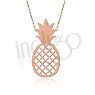 Vertigo Takı Rose Sade Ananas 925 Ayar Gümüş Kolye