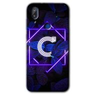 Vestel E5 Dark Neon Yaprak C Harfi Baskılı Uyumlu Silikon Kılıf