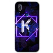 Vestel E5 Dark Neon Yaprak K Harfi Baskılı Uyumlu Silikon Kılıf