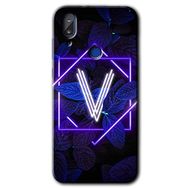 Vestel E5 Dark Neon Yaprak V Harfi Baskılı Uyumlu Silikon Kılıf