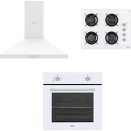 Vestel Piramit AF-5661 YB - AO-65104 B DG-T - Ad 60030 B Beyaz 3'lü Ankastre Set