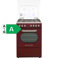 Vestel SF 8400 Retro A Sınıfı 65 lt Solo Ocaklı Fırın Bordo