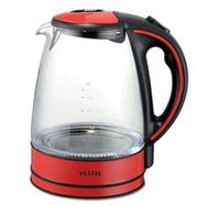 Vestel V-Brunch 2000 Glass 2200 W 1.7 lt Kapasiteli Su Isıtıcı Kırmızı