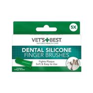 Vet's Best 5x5.5 cm Yeşil Kedi ve Köpekler için Silikon Başlıklı Parmak Diş Fırçası